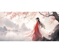 Girl Diamond Art Kits Adults 5D Crystal Art Diamond Painting Kit Flower Cross Stitch Kits for Adults DIY Rhinestones Embroidery Kit, Home Wall Decorations, Creative Gifts for Girls, 40x80cm s-348