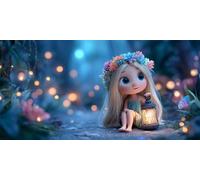 Girl Diamond Art Kits Adults 5D Crystal Art Diamond Painting Kit Forest Cross Stitch Kits for Adults DIY Rhinestones Embroidery Kit, Home Wall Decorations, Creative Gifts for Girls, 40x80cm s-350