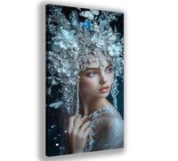 Girl Diamond Art Kits Adults,Large Diamond Painting Pretty Pattern with Full Accessories,5D Round Full Drill Crystal Arts and Crafts for Adults,DIY Paint by Numbers Mosaic Kits,70x140cm Canvas,Y911Z