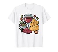 Girl Dinner Charcuterie Spread Badge Illustrated Devotee T-Shirt
