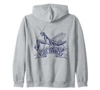 Girl Dinner Praying Mantis Funny Sarcastic Humor Vintage Zip Hoodie