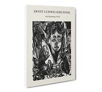 Girl Dreaming By Ernst Ludwig Kirchner Canvas Print | Gallery Wrapped 30mm Frame Wall Art | 24x16 inches | Ready to Hang | Surrealist People Picture | Living Room Bedroom Lounge Office