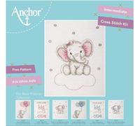 GIRL ELEPHANT - Counted Cross Stitch Kit: Baby Sets: Girl Elephant - Anchor Groves & Thames Multi One Size