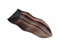 girl Extensions Clip in Human Hair Real 14Inch-20Inch 4 Pieces Set for Women Tangle Free, Dyeable,Straight curl Gift(14")