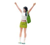 Girl Figure Model 1:64 Scale Hand Painted Miniature Figure Architecture Display Diorama Props Railway Scene Skirt Girl Model
