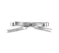 Girl Flat Clip Hairpin Metallic Bows 2000s Silver Balletcore For Women Girl Bunches Hairclip Sweet Balletcore