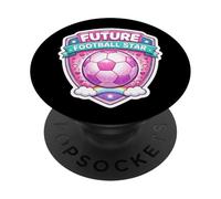 Girl Future Football Star Kids Player Lover Child Feminine PopSockets Adhesive PopGrip