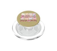 Girl Go Get That Flag Pink Peach Aesthetic Floral Panel PopSockets PopGrip for MagSafe