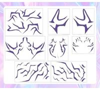 Girl Group Temporary Tattoos 8 Sheets Full Body Set Patterns Laser Tattoos Stickers Waterproof Cosplay Costume Accessories for Cosplay Party (LBT-B 8 Sheets)