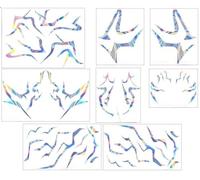 Girl Group Temporary Tattoos 8 Sheets Full Body Set Patterns Laser Tattoos Stickers Waterproof Cosplay Costume Accessories for Cosplay Party (LBT-A 8 Sheets)