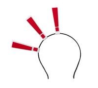 Girl Hair Accessories for Weddings Women Headband Girls with Question Mark Decor Elastic Hoop Parties Daily Wear Accessory Elegant Red A