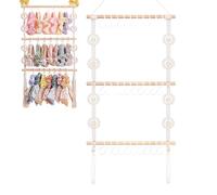 Girl Hair Clip Hanger - Cotton Linen 96x35cm Storage Rack, Macrame Style Wall Hanging, Refined Bedroom Ornament | Decorative Accessory Organizer For Dormitory Living Room Winter Birthday Present Scene
