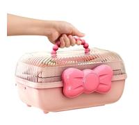 Girl Hair Clips Storage Box - Three Tier Organizer with Handle, Multi-Function Storage Bag | Beauty Accessories Makeup Nail Sewing Art Supply Organizer Portable Portable Container