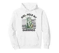 Girl Hold My Earrings, Protest, Political Activism Pullover Hoodie