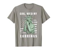 Girl Hold My Earrings shirt Protest Political Activism USA T-Shirt