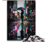 Girl Holding An Umbrella Puzzles for Teenagers Teens 2000pc Puzzle, Toys Educational Games Stress Relieving Unique Birthday And Gifts (70x100cm)