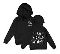 Girl Hoodie Cute Letter Print Sweatshirts Fleece Hooded Jumper Jackets for Girls Casual Loose Pullover Tops Childrens Unisex Age 2-13 Years Black
