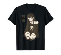 Girl Horror Anime Aesthetic Japanese Waifu Gothic T-Shirt