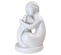 Girl Hugging Dog Figurine/Puppy Love Statue - 5 3/8” Tall Ceramic Stoneware Simple Modern Minimalist Pet Friendship Decor