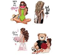 Girl in dress drawing Woman Mom Femme ICING edible pictures cake topper (pattern 6)