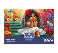 Girl in Flower Garden Thick Cardboard Pieces Excellent for Training Memory, Concentration And Logical Thought Process 38x26cm/1000pcs