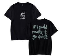 Girl in red If You Could Make It Go Quiet T-Shirt Women Men Casual Crewneck Short Sleeve Retro Singer Tee (L,Black)