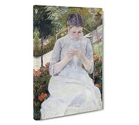 Girl In The Garden By Mary Cassatt Canvas Wall Art Print 30x20 Inch
