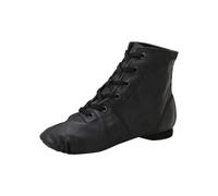 Girl Jazz Boots Dance Shoes High Top Black Jazz Shoes L ce Up Premium Leather Dancing Shoes Flat Split Sole Over Ankle Boots Girls School Shoes Elegant Kid Fashion Shoes (Black, 2.5 Big Kids)