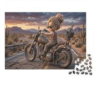 Girl Jigsaw Puzzle for Game 1000 Pieces Desert Highway Beginners Puzzle Starters Anxiety Relief Secret Santa Gift 70x50cm/1000pcs