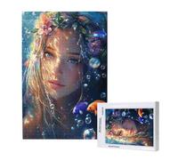 Girl Jigsaw Puzzles for Adults 300 Piece, Fish Puzzles for Adults Wooden, Funny/Difficult/Impossible/Challenging Decompression Games, As a Birthday for Women and Men ML-608