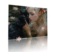 Girl Jigsaw Puzzles for Adults Difficult 80 pieces Cat Adult Kids Toddler Puzzle Age 4-6 Mini 5-8 Year Olds Jigsaws Learning Educational Challenge Toys, for Home Decoration and Gifts 15x20cm t-779