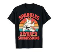 Girl Jiu Jitsu Fighter Unicorn BJJ Value Graphic T-Shirt, Men, Black, S