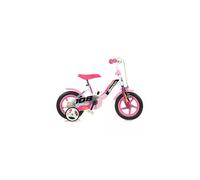 Girl Kid's Bike Dino Bikes 10 Inch with Training Wheels White Pink