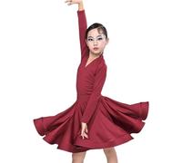 Girl Latin Ballroom Dance Dresses Dancing Ballroom Dance Dance Dress Tango Skirt Standard Salsa Competition Party Dresses Pratice Costumes(110)