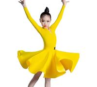 Girl Latin Dresses,Dancing Ballroom Dance Dress Tango Skirt Standard Salsa Dance Competition Party Dresses Dance Pratice Costumes(170)