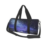 Girl Looking at Stars Print Travel Duffel Bag, Foldable Gym Bag Overnight Weekend Bags for Women, Large Holdall Bag Cabin Bag for Sports and Travel