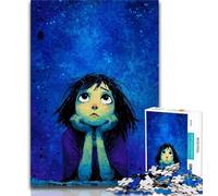Girl Looking Up at The Sky Jigsaw Puzzles for Teenagers 1000 Jigsaws,Challenging To Complete But Fun And Humorous Unique Home Decor And Gifts (38x26cm)