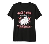 Girl Loves Tardigrades Microbiology Water Bear Tardigrades Premium T-Shirt