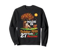 Girl Made In October 1999 Birthday 27 Years Of Being Awesome Sweatshirt