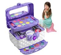 Girl Make Up Set - Children's Make-Up Kit with Princess Cosmetics Case | Make Up Kit for Unanswered Girls on the Skin, Portable Toys Princess Cosmetics for Girls