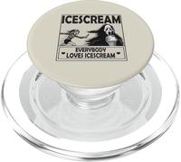 Girl Masked Man with Ice Cream - "Everybody Loves IceSCream" PopSockets PopGrip for MagSafe