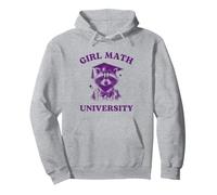 Girl Math University Vintage Raccoon Stupid Trash Panda Meme Pullover Hoodie