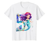 Girl Mermaid Birthday 5 Year Old 5rd Bday T-Shirt