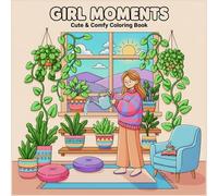 Girl Moments Coloring Book for Adults & Teens: Featuring Aesthetic Cozy Scenes for Stress Relief