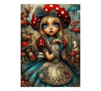 Girl Mushroom Clock 1000pcs Mini Puzzle For Adults Relaxing | 70x50cm Cardboard Home Decor Durable Structure Birthday Gift Stress Relief