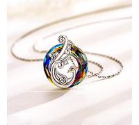 Girl Necklace,for Self - I Survived Because Inside Burns Brighter Than The Fire Around Me Colorful Crystal Phoenix Necklace Earrings s