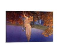 Girl on A Swing Maxfield Parrish Painter Poster Poster Painting Canvas Wall Art Living Room Posters Painting 08x12inch(20x30cm)