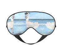 Girl On A Windy Beach Printing All-Occasion Comfort Cover, Blocks Light Eye Mask, Ideal for Camping,Shifts,Blocks Light Well