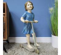 Girl On Scooter Garden And Home Ornament