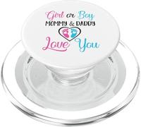 Girl or Boy Mommy and Daddy Love You Baby Gender Reveal PopSockets PopGrip for MagSafe